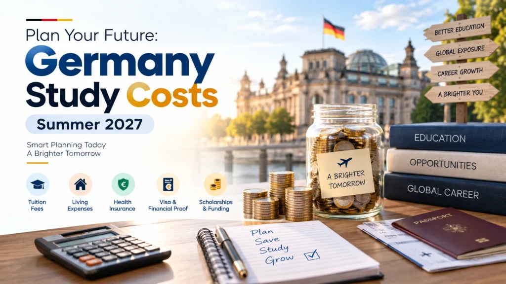 Germany study costs for Indian students in Summer 2027