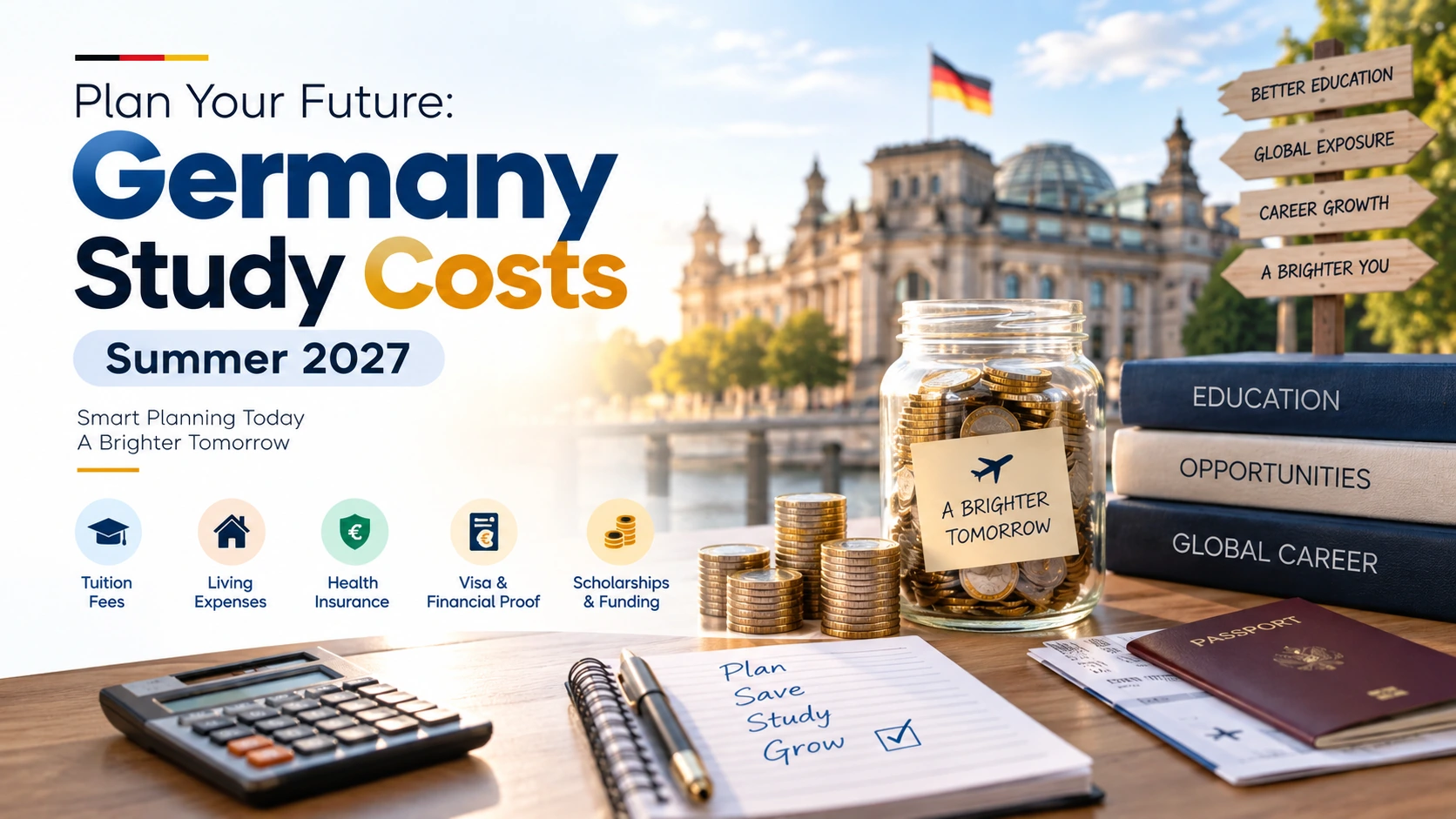 Germany study costs for Indian students in Summer 2027